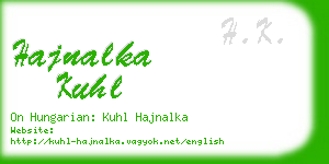 hajnalka kuhl business card